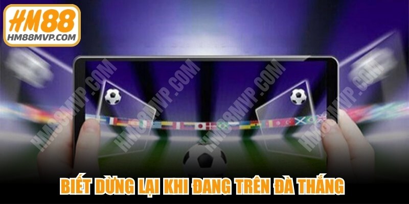 Biết dừng lại khi đang trên đà thắng hoặc ngay cả khi đang thua