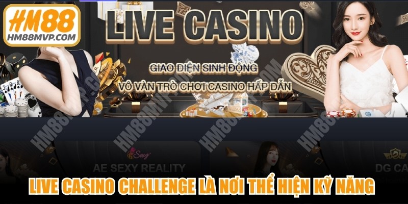 Live casino challenge là nơi người chơi thể hiện kỹ năng và tâm lý vững vàng